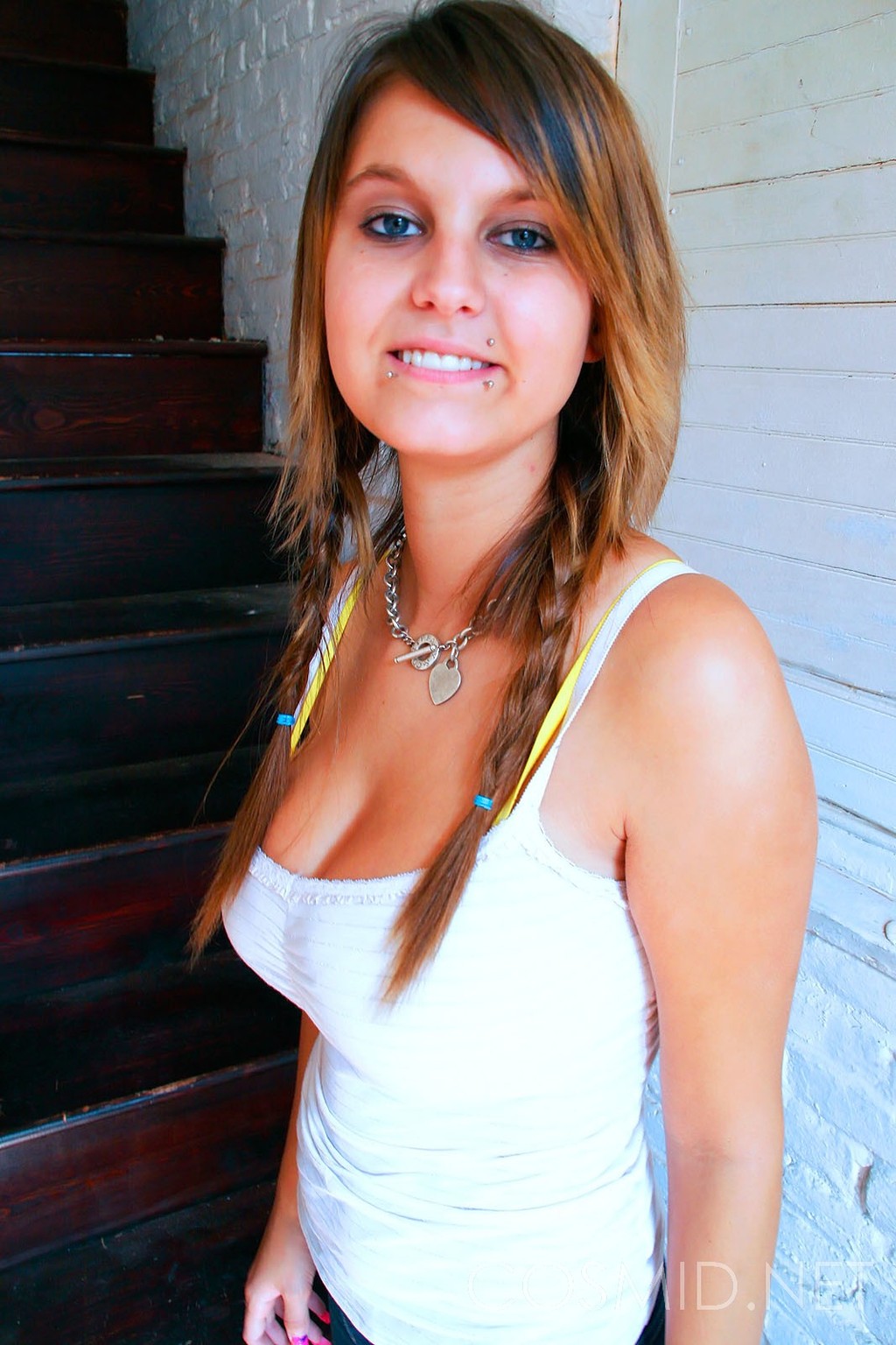 Busty teen presenting her big naturals 04