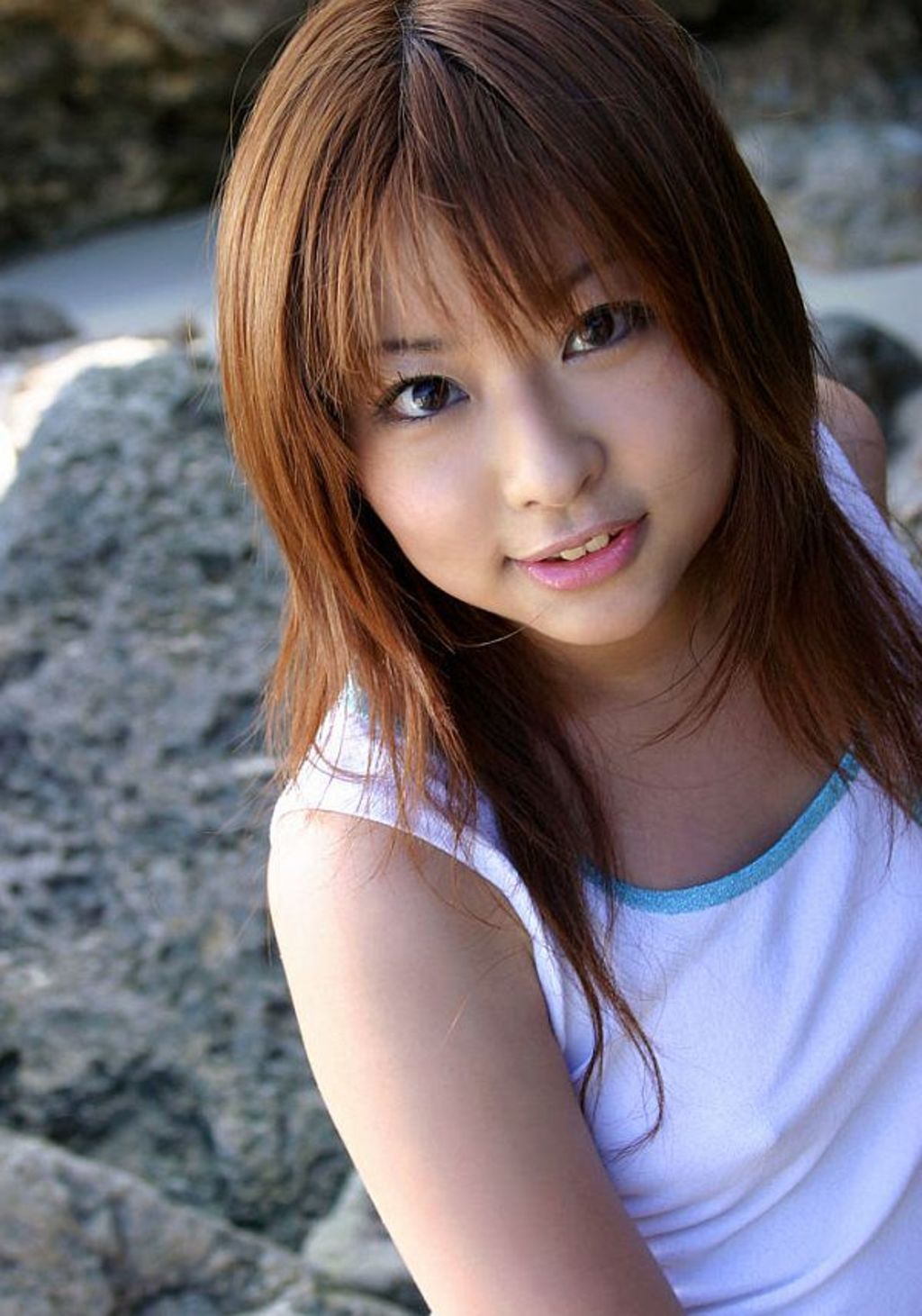 Asian teen at the sea 05