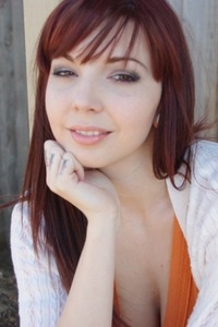 Busty teen in the garden