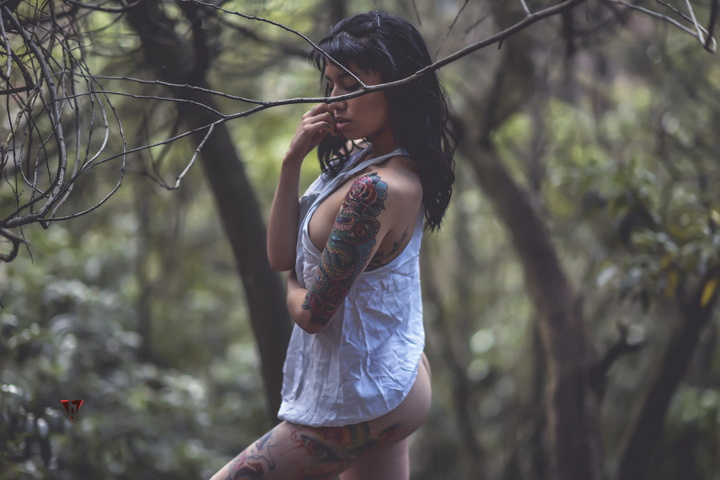 Jessica Alvarez Outside In A Forest 05