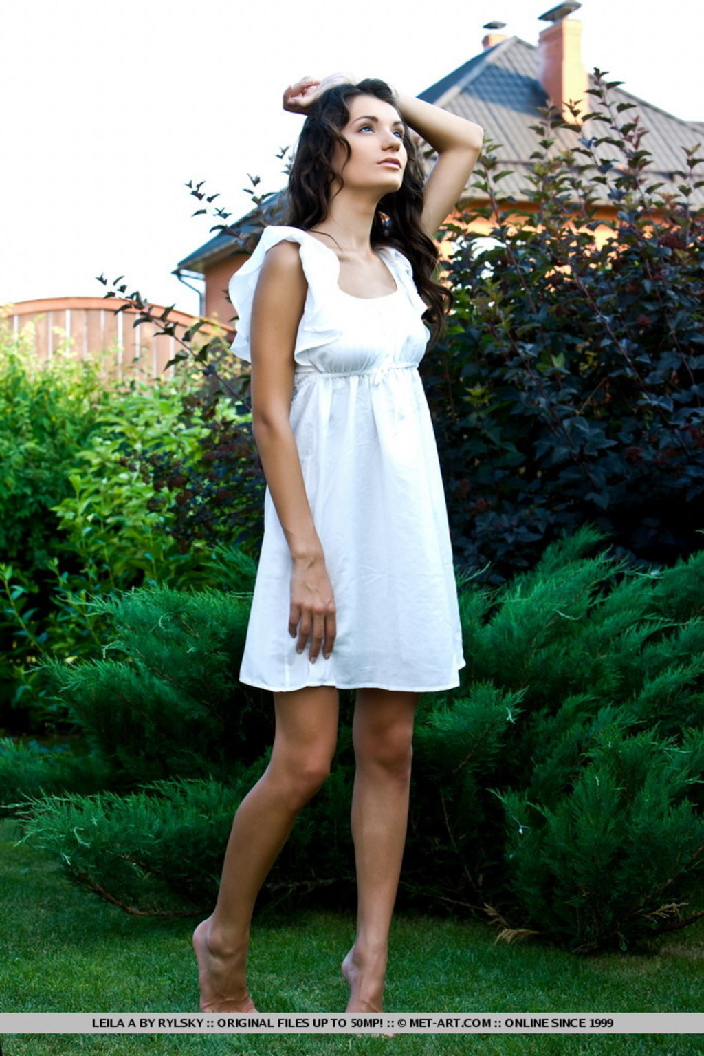 Teen nudity in the garden  13