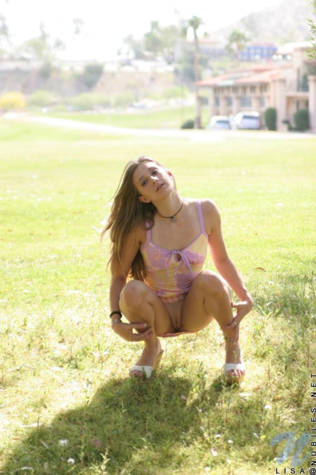 Teen lisa getting nude in the park 08