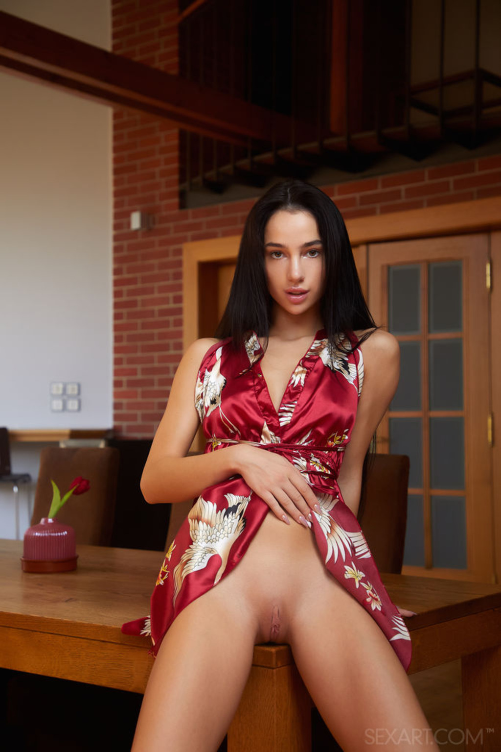 Kama Oxi In Red Silk 03