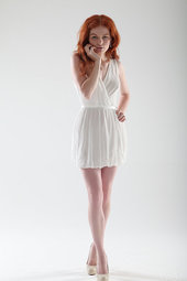 Redhead teen posing nude