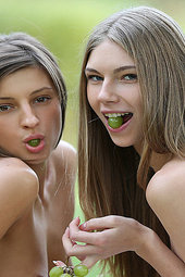 Slender Teen Beauties Show Pussy Outdoors